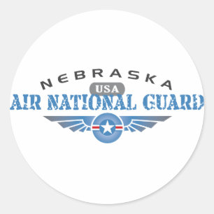 Adesivo Redondo Guarda Nacional do Nebraska Air