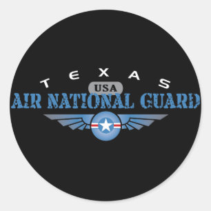 Adesivo Redondo Guarda Nacional do Texas Air