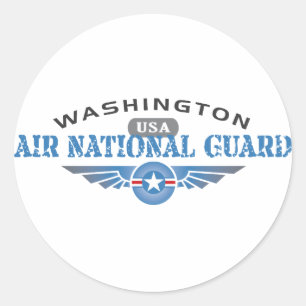Adesivo Redondo Guarda Nacional do Washington Air