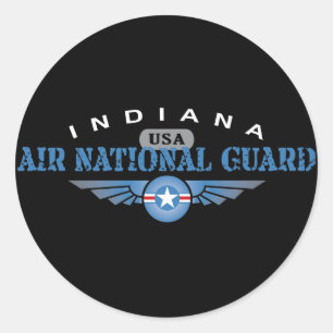 Adesivo Redondo Guarda Nacional Indiana Air