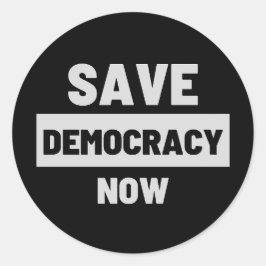 Adesivo Redondo Guardar a Democracia agora