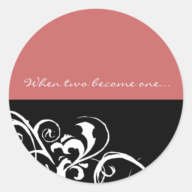 Adesivo Redondo Guardar data - Vinheta de casamento (Frente)