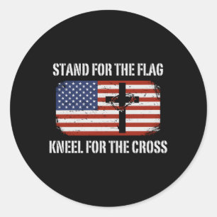 Adesivo Redondo Guardar O Cabelo De Bandeira Da Cruz