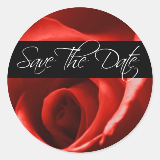 Adesivo Redondo Guardar O Fecho De Envelope De Casamento De Data (Frente)