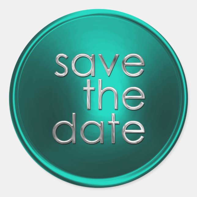 Adesivo Redondo Guardar o selo do envelope de data (Frente)