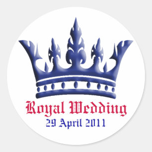 Adesivo Redondo Guardar o selo do envelope de data coroa