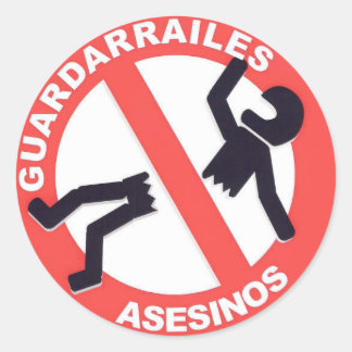 Adesivo Redondo guardarrailestocarrodilla.com pegatina