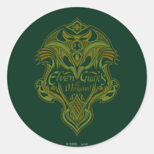 Adesivo Redondo Guardas de Elven do ícone do protetor de Mirkwood
