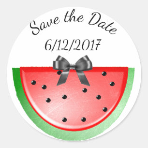 Adesivo Redondo Guarde a data, Watermelon Stickers Personalizados