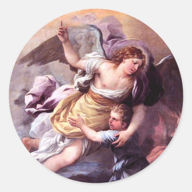 Adesivo Redondo Guardian Angel (Frente)