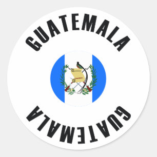 Adesivo Redondo Guatemala Flag Simple