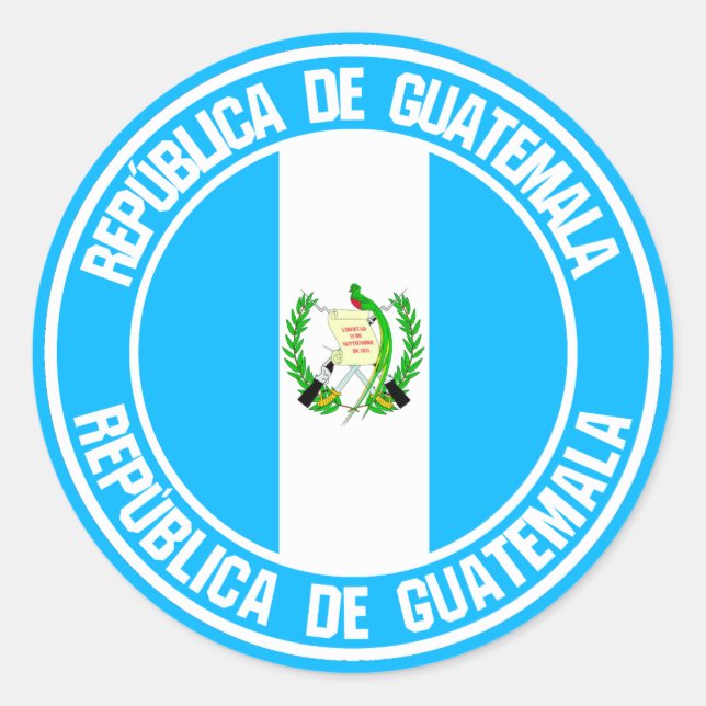 Adesivo Redondo Guatemala Round Emblem (Frente)