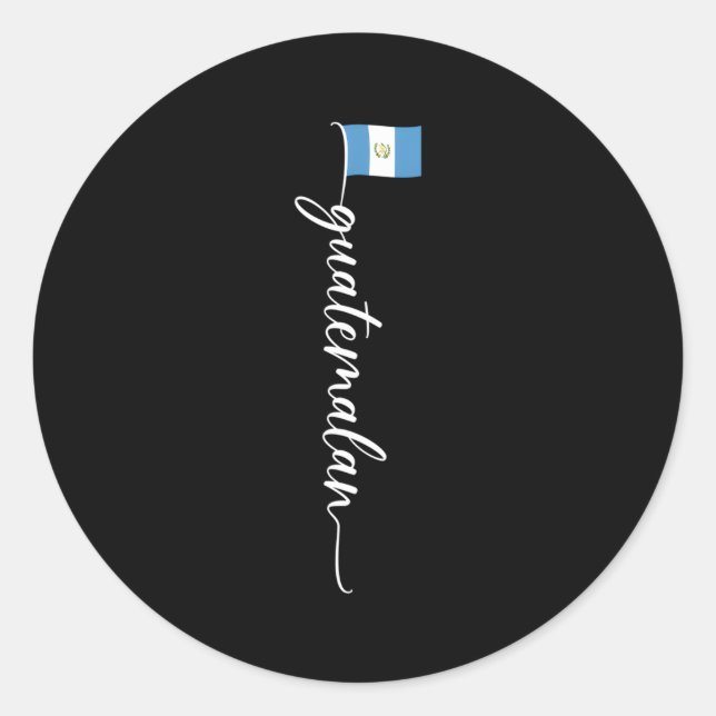 Adesivo Redondo Guatemala Signature Guatemala Flag (Frente)