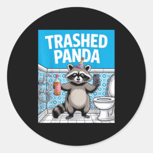 Adesivo Redondo Guaxinim Panda Bêbado e Divertido 1ff512797a7