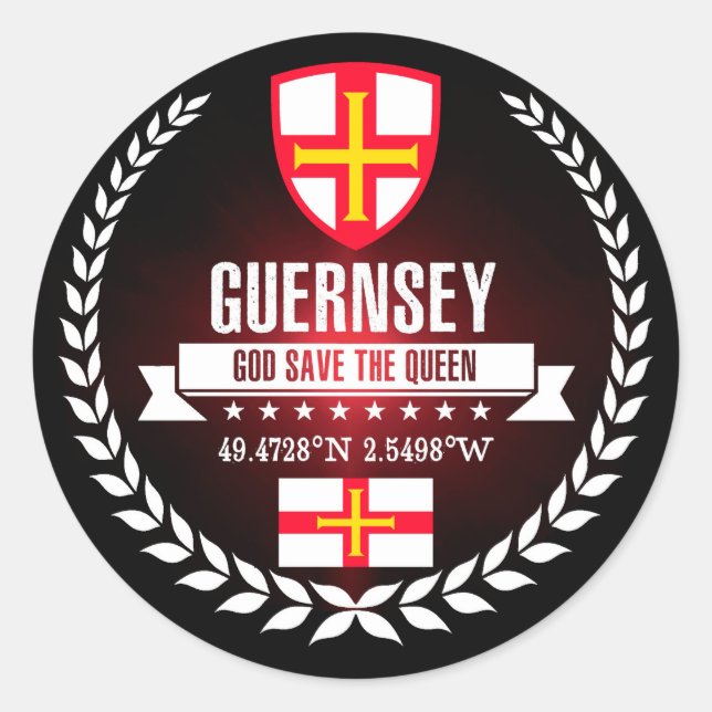Adesivo Redondo Guernsey (Frente)