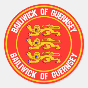 Adesivo Redondo Guernsey Round Emblem