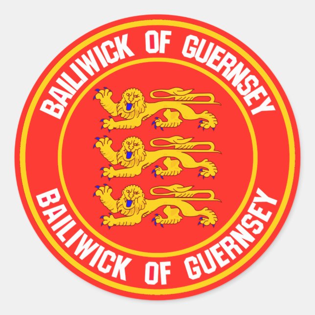 Adesivo Redondo Guernsey Round Emblem (Frente)