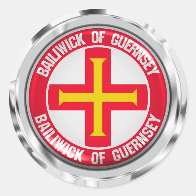 Adesivo Redondo Guernsey Round Emblem (Frente)