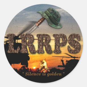 Adesivo Redondo Guerra Recon de LRRP LRRPS LURPS Vietnam Nam