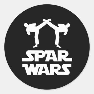 Adesivo Redondo Guerras de Spar Mma Karatê Taekwondo Boxe Artes Ma