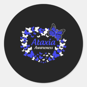 Adesivo Redondo guerreiro da borboleta ataxia com T-Shirt com fita