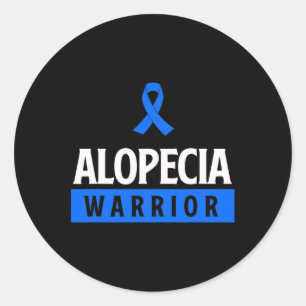 Adesivo Redondo Guerreiro da Consciência da Alopecia