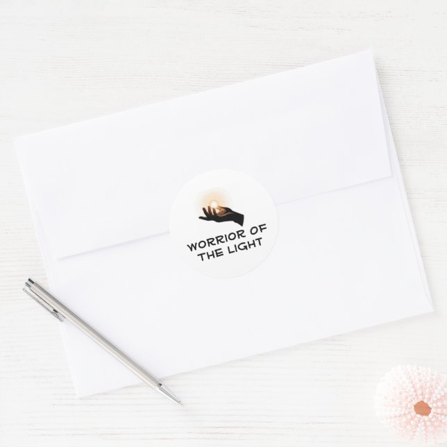 Adesivo Redondo Guerreiro Da Luz (Envelope)