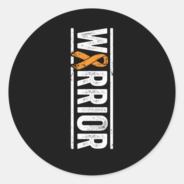 Adesivo Redondo Guerreiro de Esclerose Múltipla Sensibilização Ver (Frente)