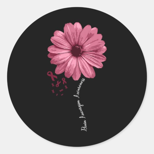 Adesivo Redondo Guerreiro de Sensibilização do Aneurismo Cerebral  (Frente)