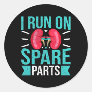 Adesivo Redondo Guerreiro dos Rins - Sensibilização para a Doença 