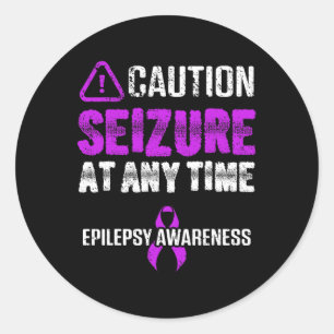 Adesivo Redondo Guerreiro epiléptico sobrevivente de epilepsia con