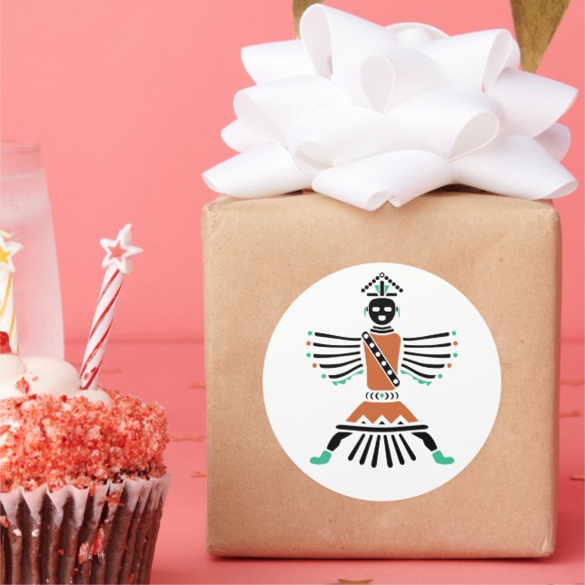 Adesivo Redondo guerreiro futebolista (Festa)