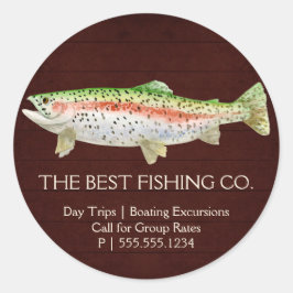 Adesivo Redondo Guia de Pesca Russo Burgundy - Barco do Lago