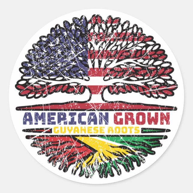 Adesivo Redondo Guiana Guiana Guiana Guiana EUA EUA Estados Unidos (Frente)