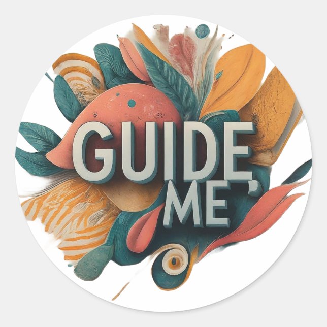 Adesivo Redondo Guid me (Frente)