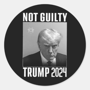 Adesivo Redondo Guilty Trump 2024 Não Votar Novamente 2024 Anti Tr