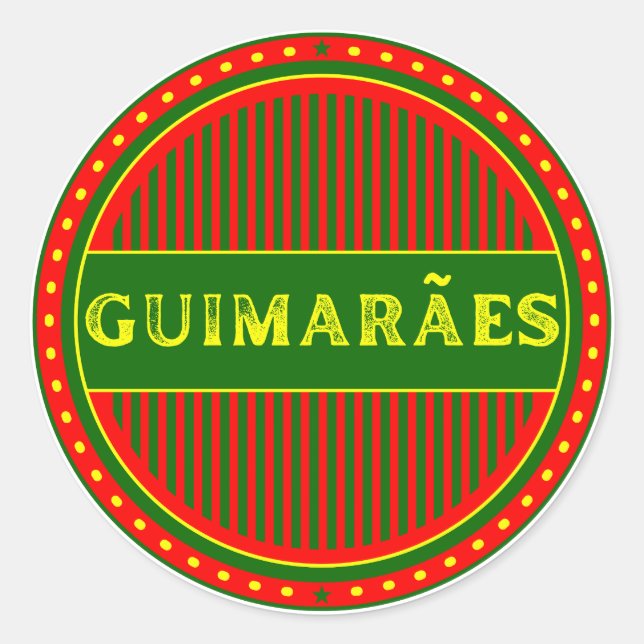Adesivo Redondo Guimarães City Pride Emblem – Portuguese Identity (Frente)