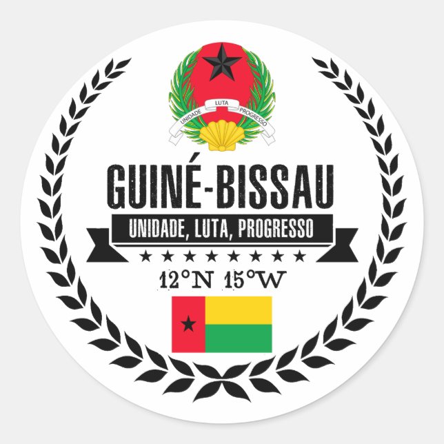 Adesivo Redondo Guiné-Bissau (Frente)