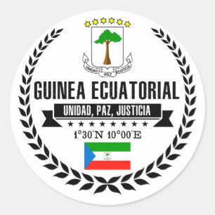 Adesivo Redondo Guiné Equatorial