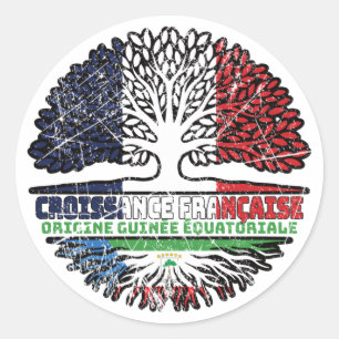 Adesivo Redondo Guiné Equatorial França Equatorial