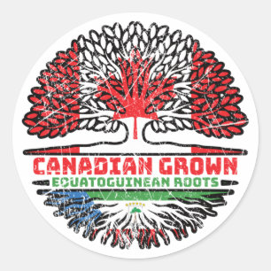 Adesivo Redondo Guiné Equatorial Guiné Equatorial Canadá Tr