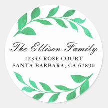 Guirlanda de Folhas de Aquarela Botânica