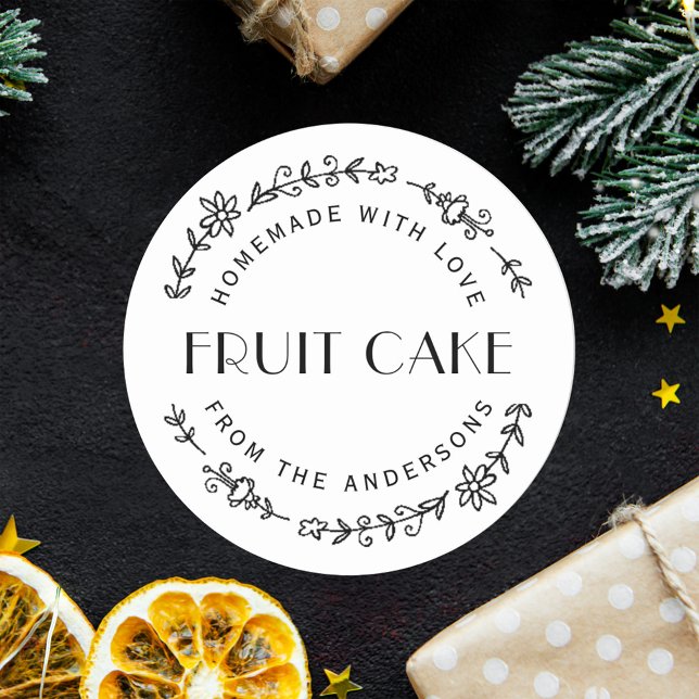 Adesivo Redondo Guirlanda Floral Rústica Presente de Panificação d (Criador carregado)