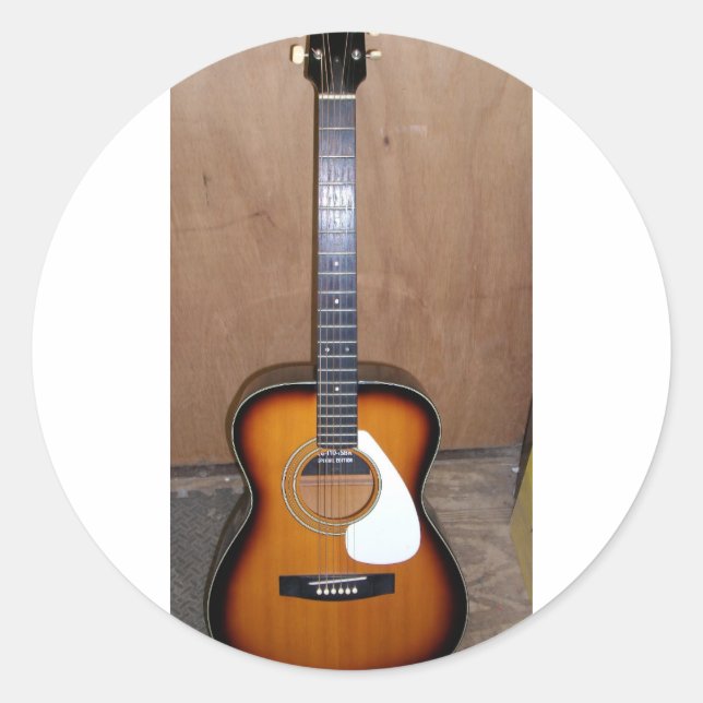 Adesivo Redondo guitarra (Frente)