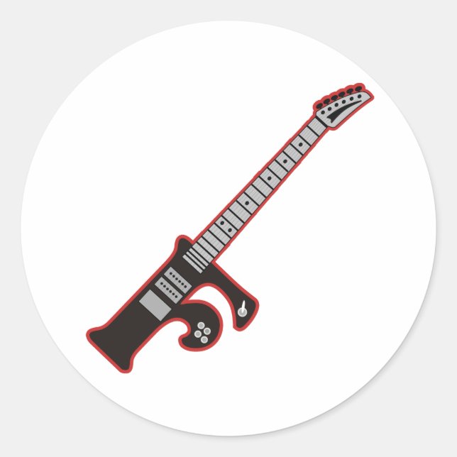 Adesivo Redondo Guitarra F (Frente)