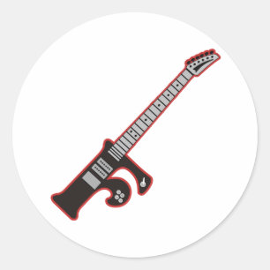 Adesivo Redondo Guitarra F