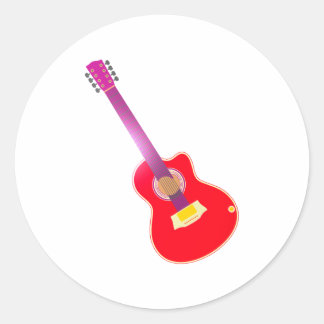 Adesivo Redondo Guitarra guitar