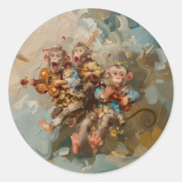 Adesivo Redondo Guitarras - Autocolantes redondos para artigos de