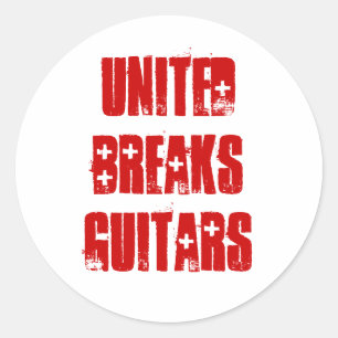Adesivo Redondo Guitarras de quebras unidas