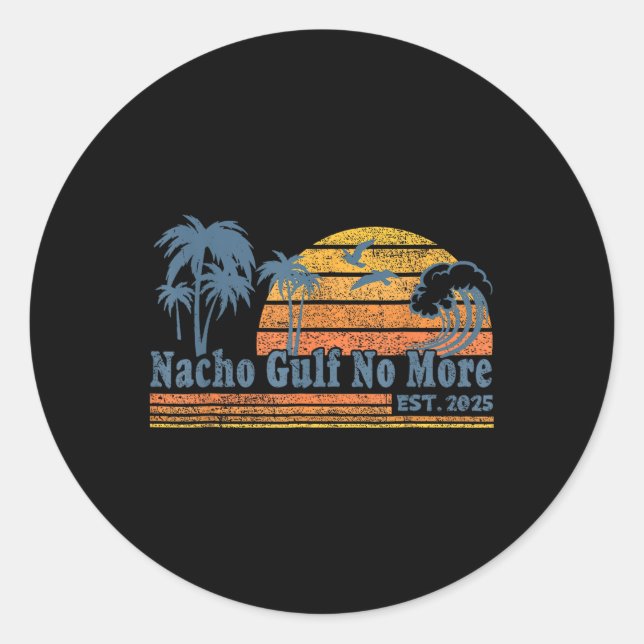 Adesivo Redondo Gulf Of United States Of America Est. 2025  (Frente)